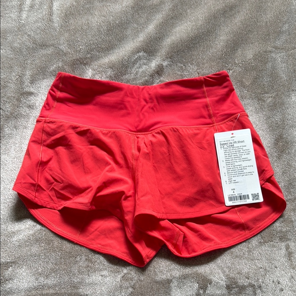 Lululemon Speed up shorts, HR, 2.5”